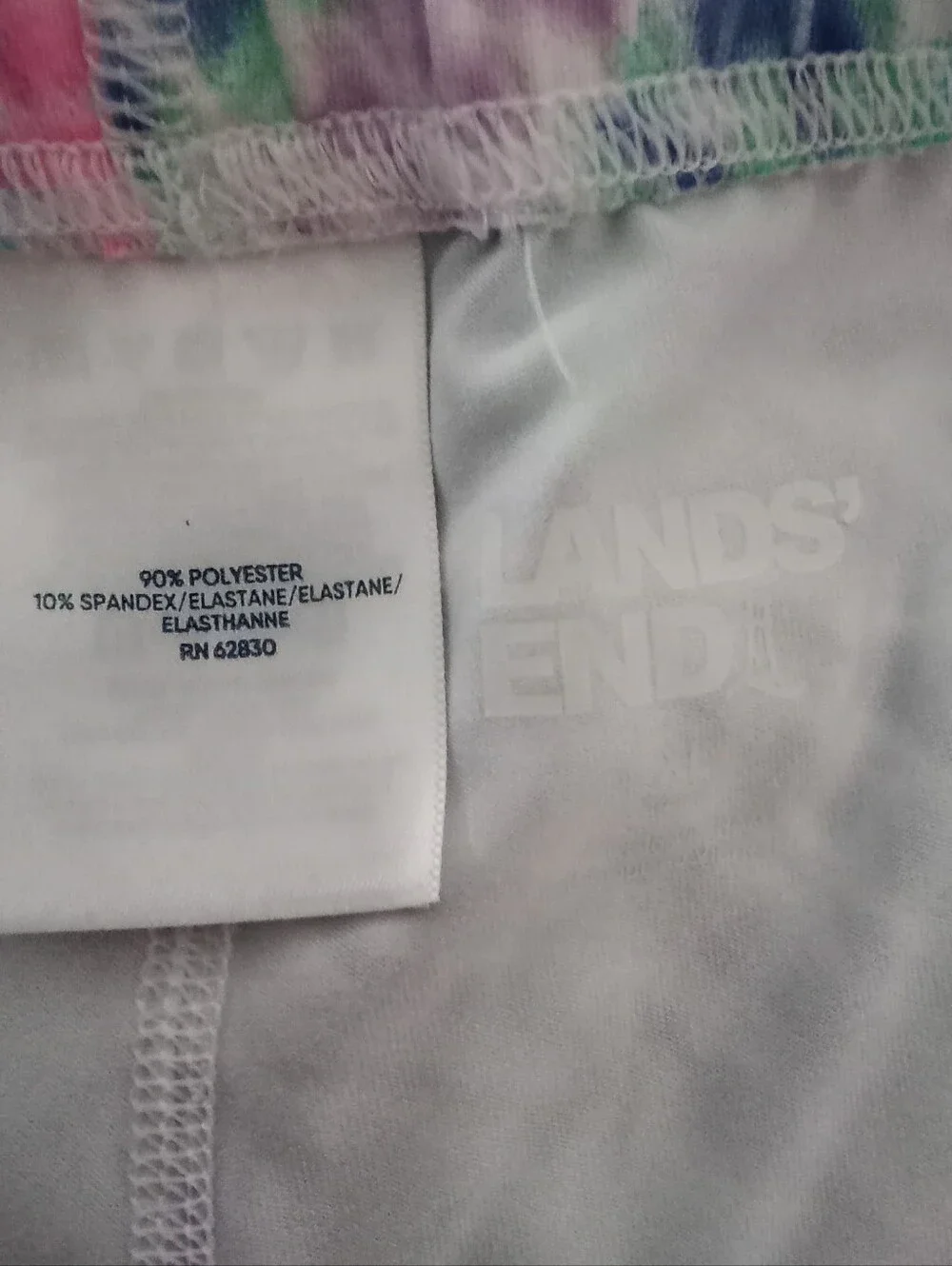 Lands' End Multicolor Pastel Tie-Dye Base Layer (long underwear) Girl's XL